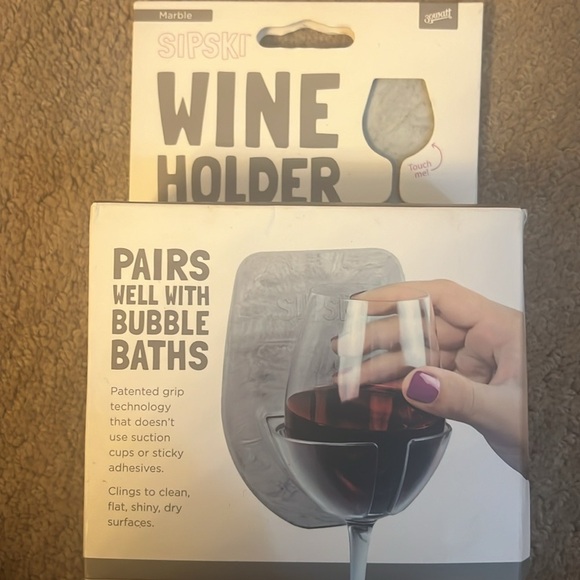 Sipski Marble Wine Holder by 30Watt - Pairs Well With Bubble Baths -NWT - Picture 5 of 5